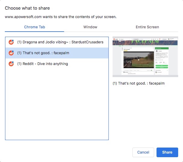 choose appointed tap to record the contained video from reddit