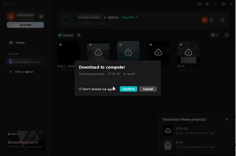 recover from my space 02