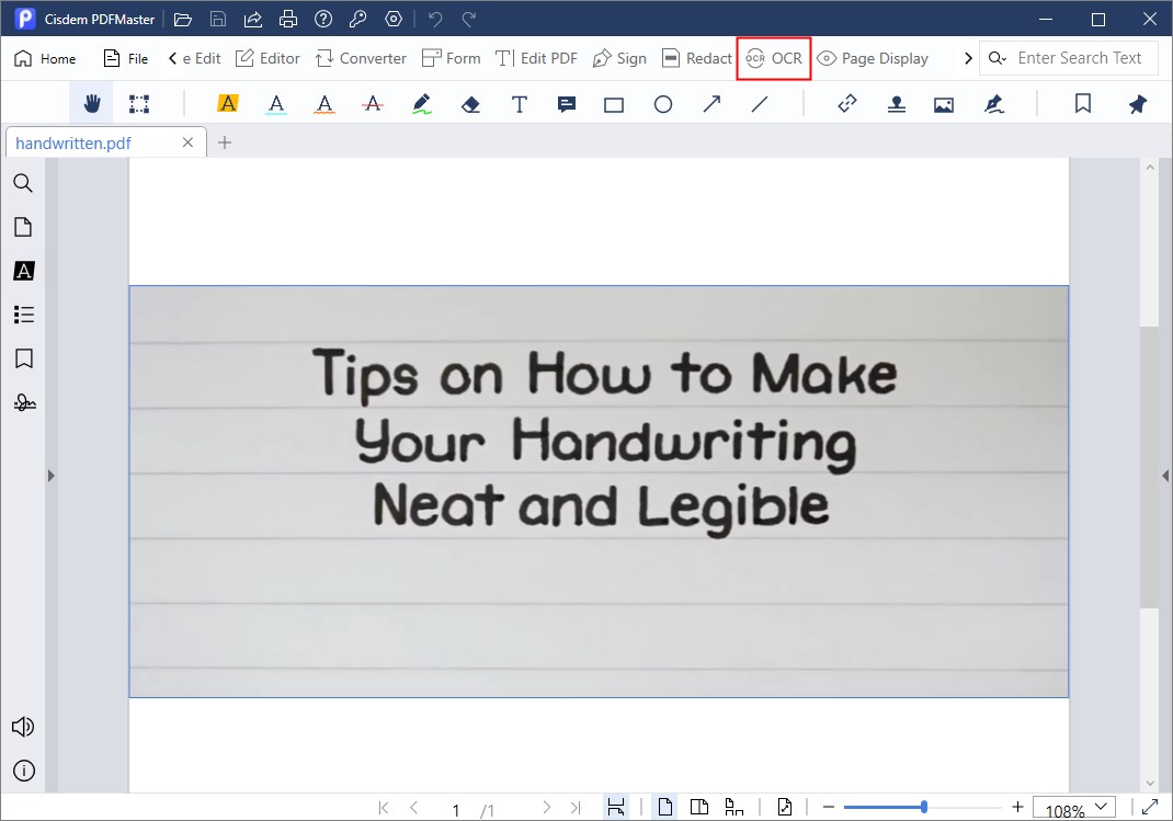 recognize text master1