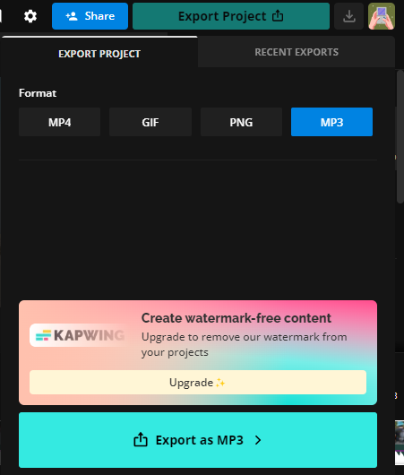 convert MP4 to MP3 online with a video editor