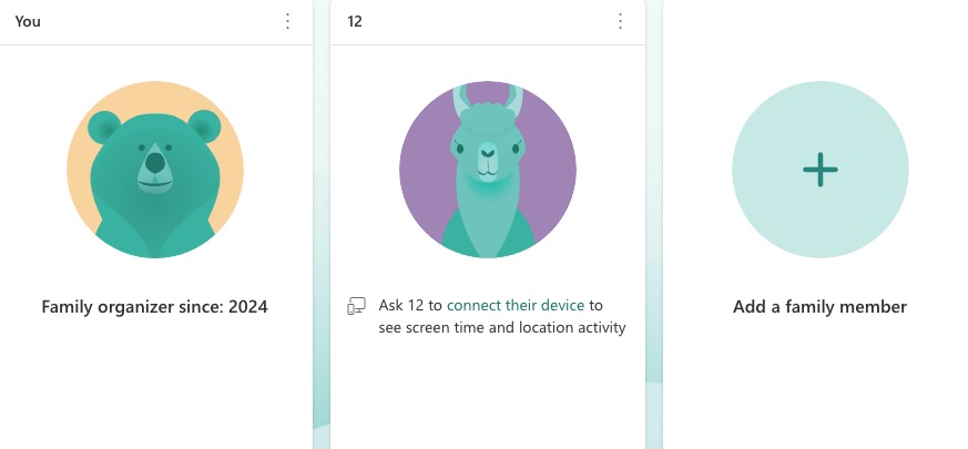 click your child's profile picture