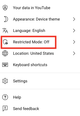 YouTube Restricted Mode