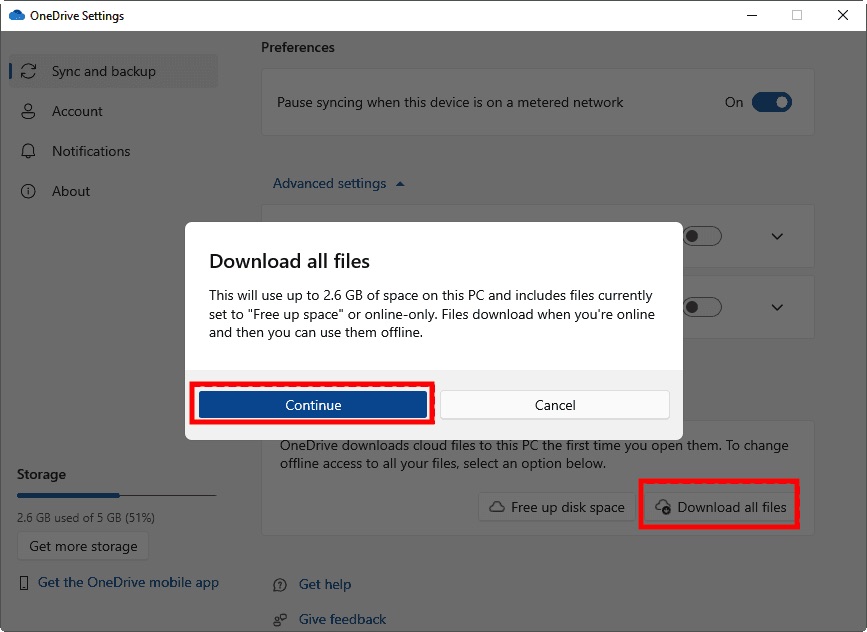 download all OneDrive files