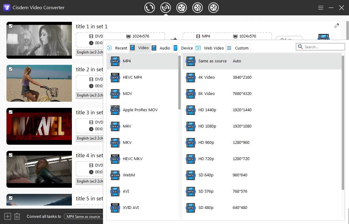 choose format cisdem