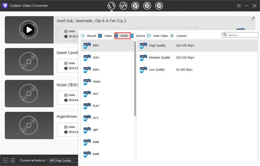 convert youtube audio