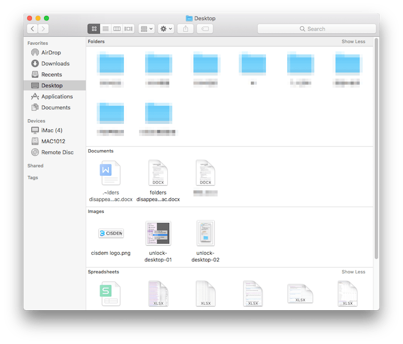 unhide folders