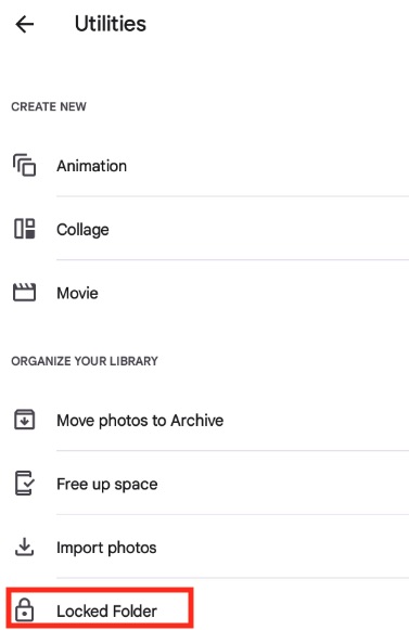 select Locked Folder