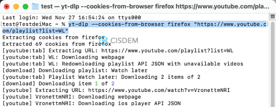 save private playlist