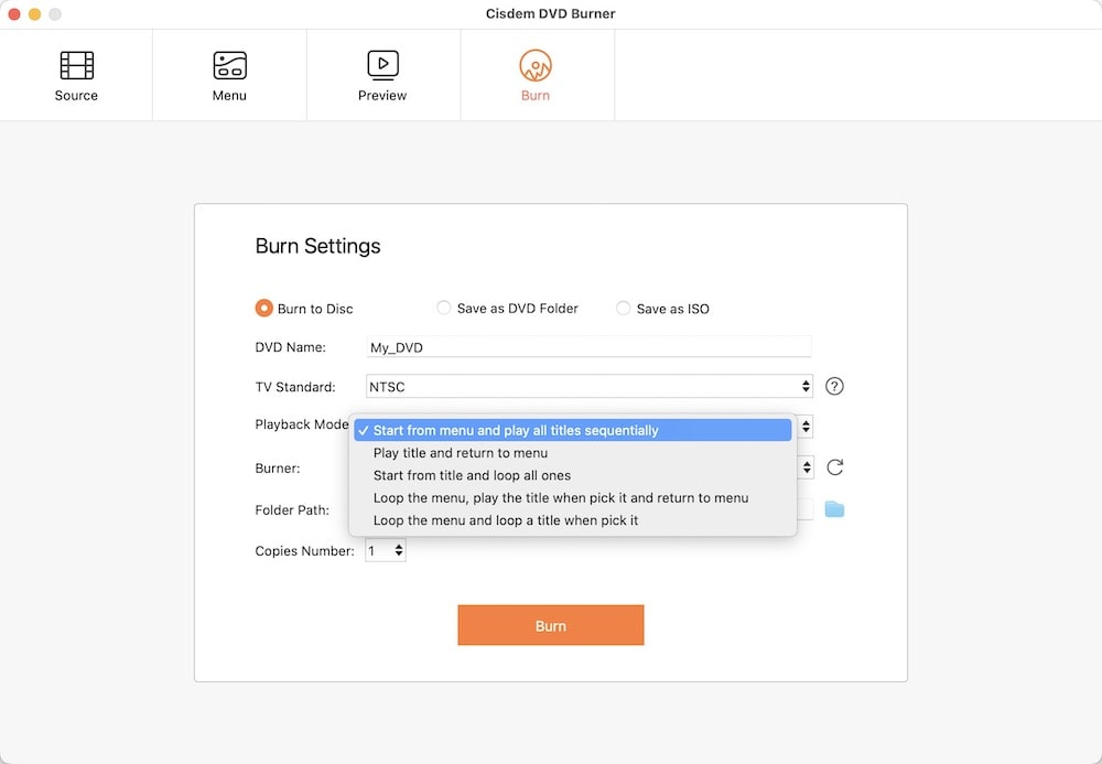 start dvd authoring mac with cisdem