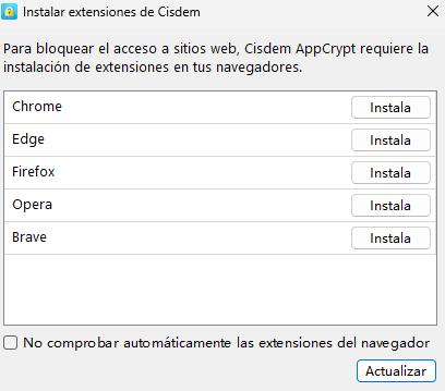 Haga clic en Instalar junto a Chrome
