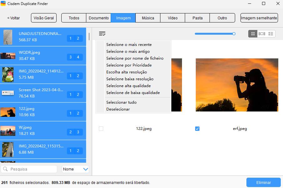 selecione arquivos duplicados no OneDrive para excluir