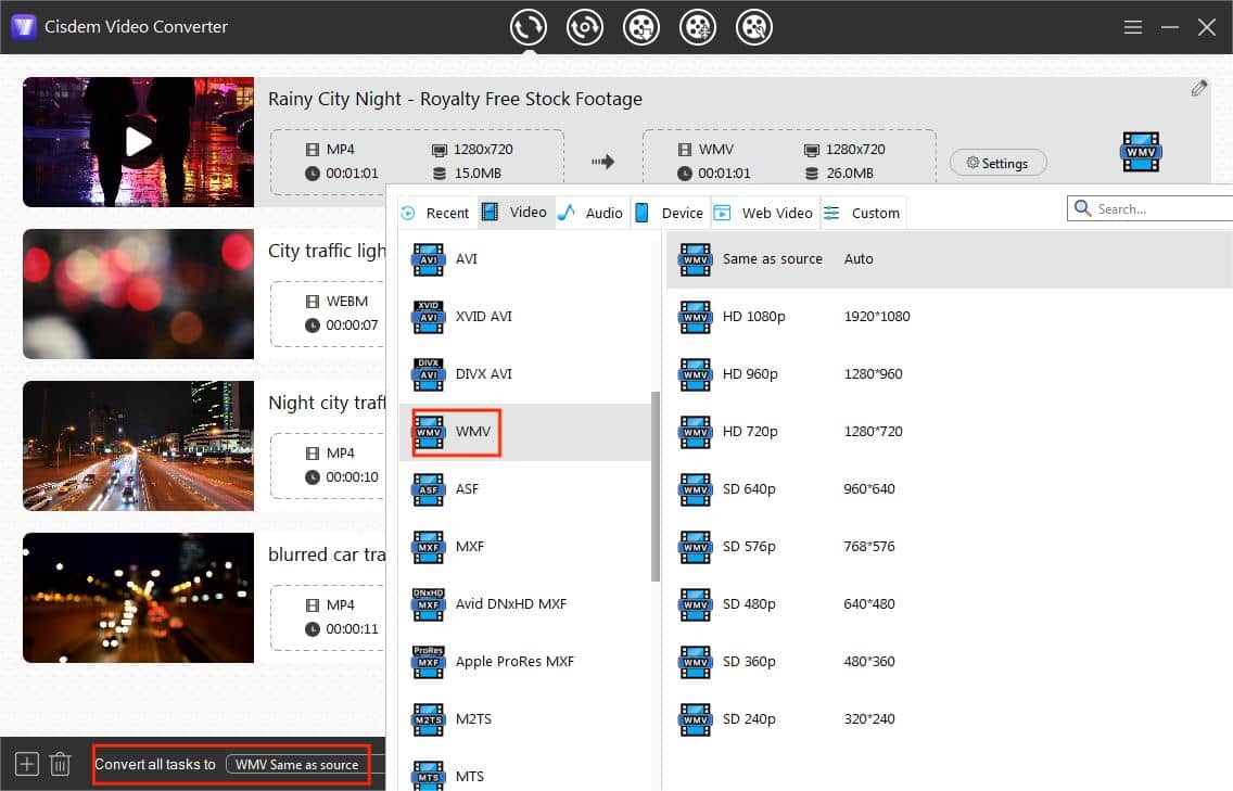 YouTube to WMV convert
