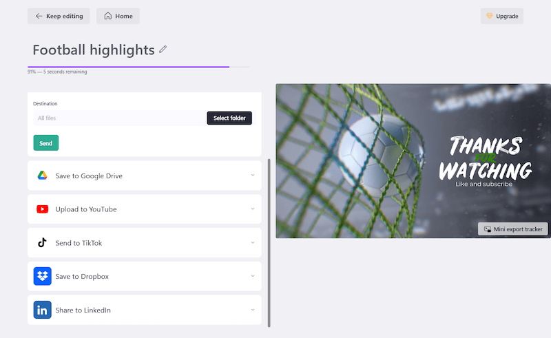 clipchamp online storage