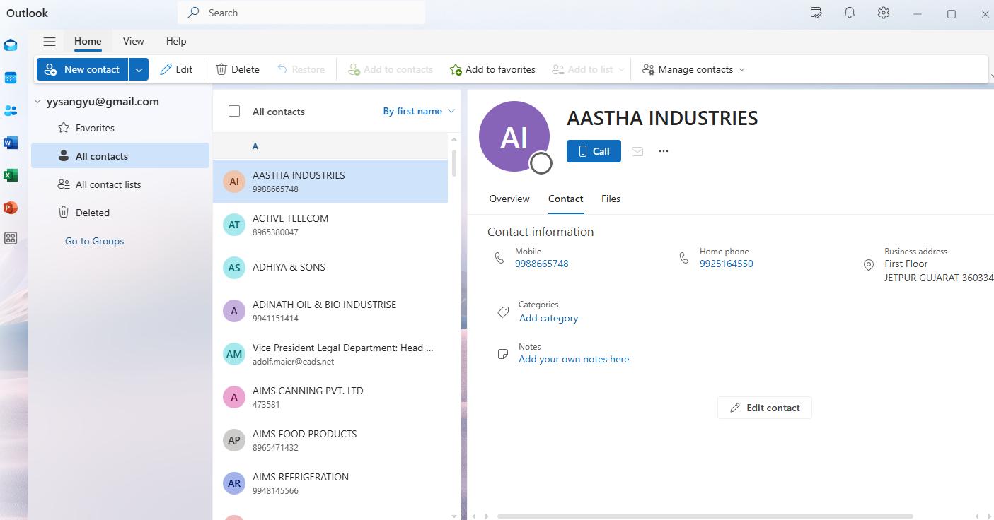 People app main window