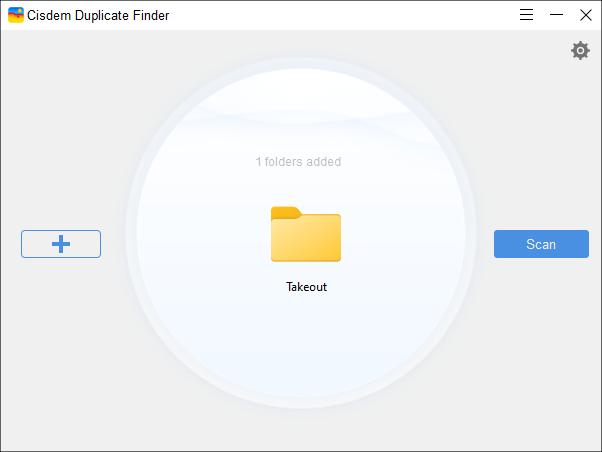 drag the Takeout folder into Cisdem Duplicate Finder