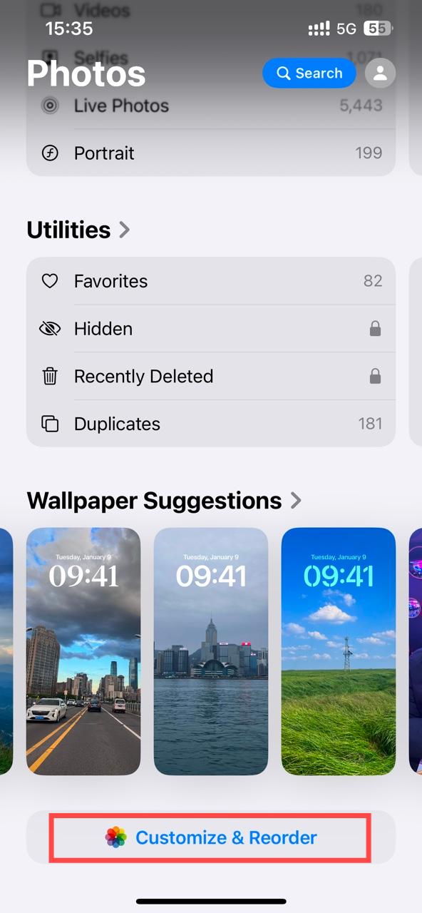 Customize and recorder button
