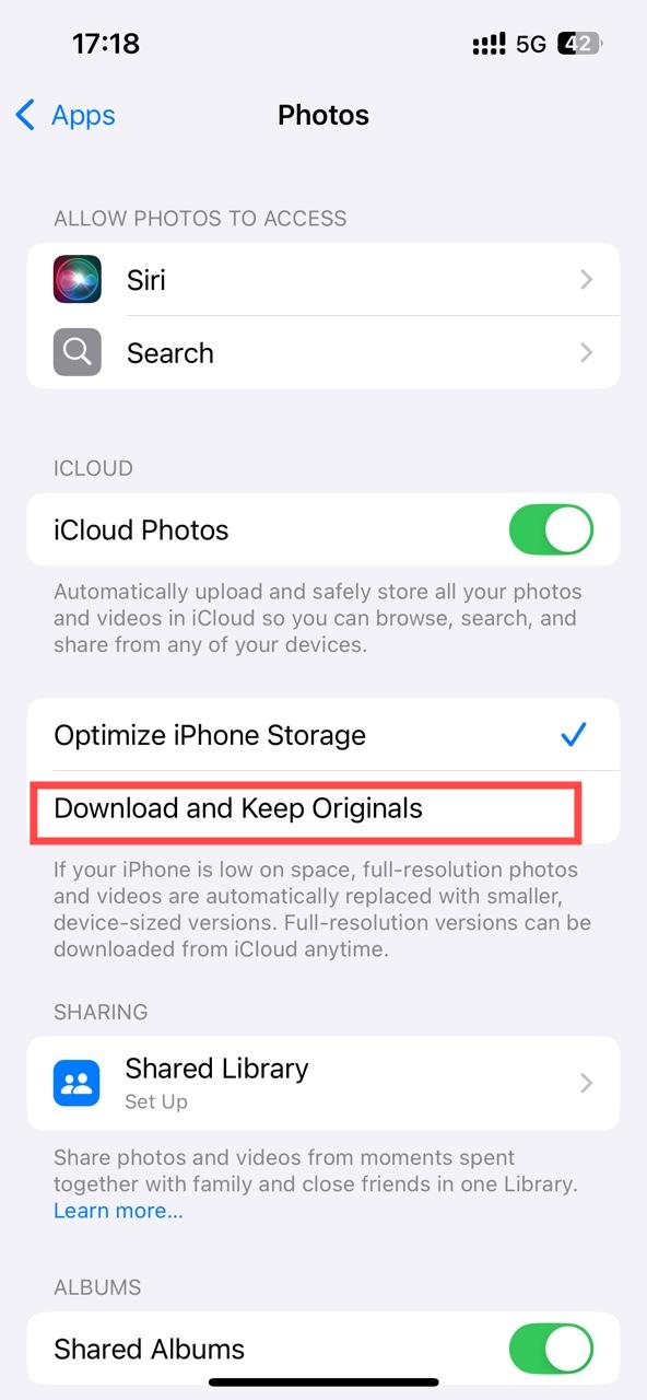 download and keep originals