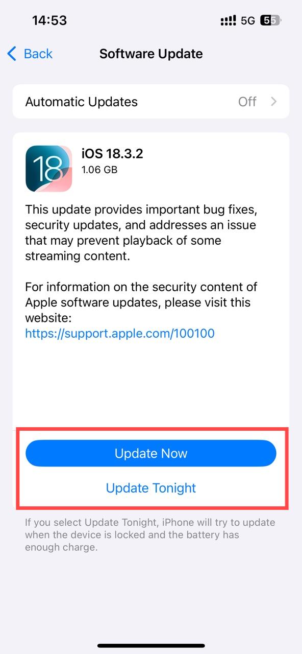 check your iOS version