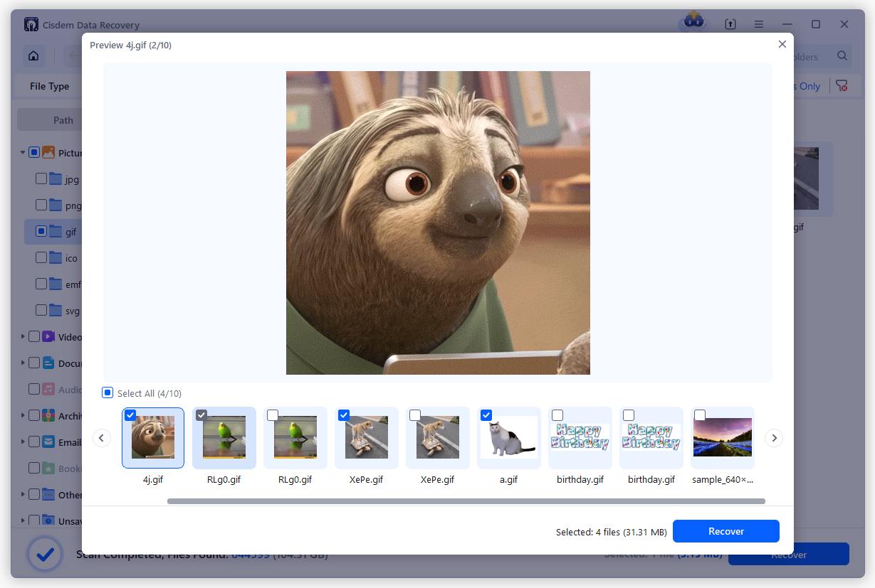 how to retrieve gif pack cisdem04