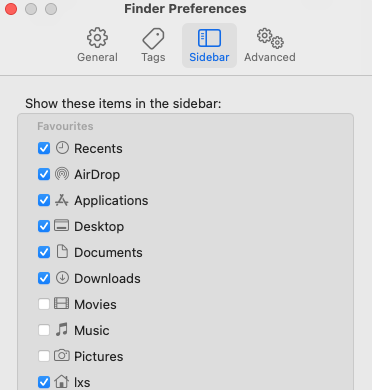 finder sidebar