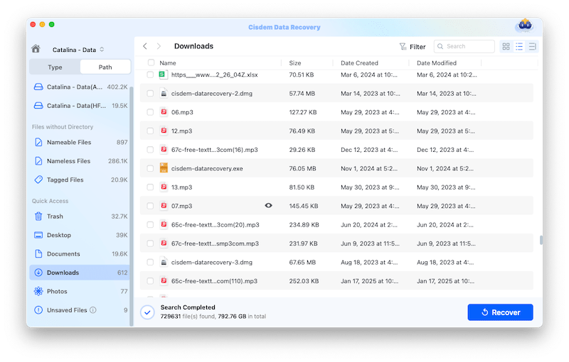 restore downloads folder cisdem 02