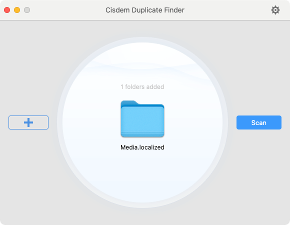 Cisdem Duplicate Finder interface showing a folder called Media is added