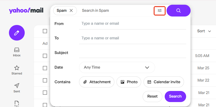 how to recover old yahoo emails search02