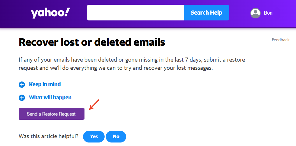 how to recover old yahoo emails support03