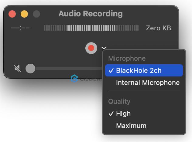 record youtube audio with QT on Mac