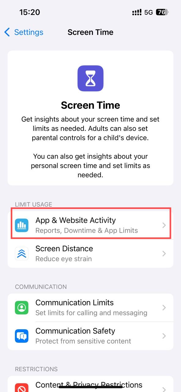 App & Website Activity