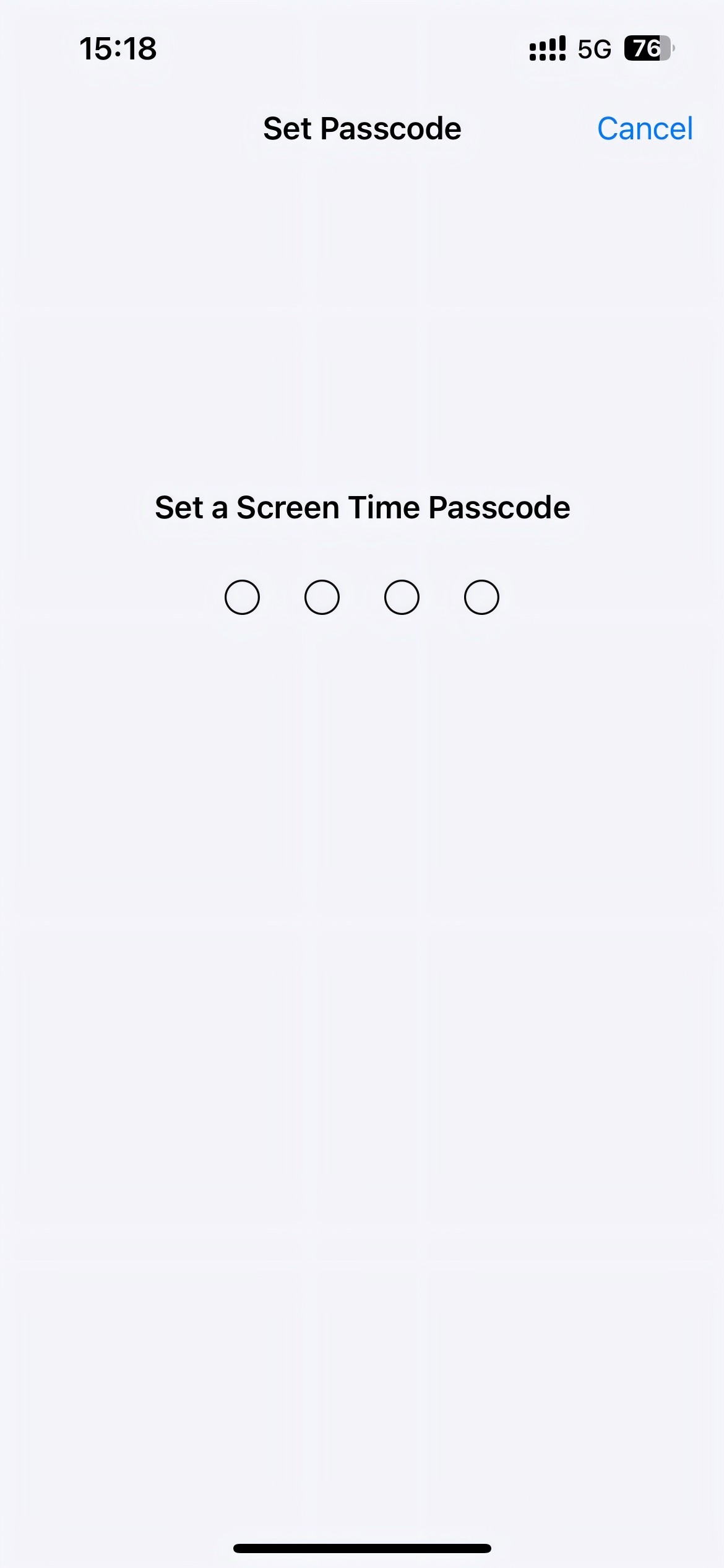 lock Screen Time settings
