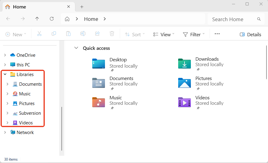 restore music picture document folders windows01