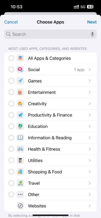 choose Facebook app