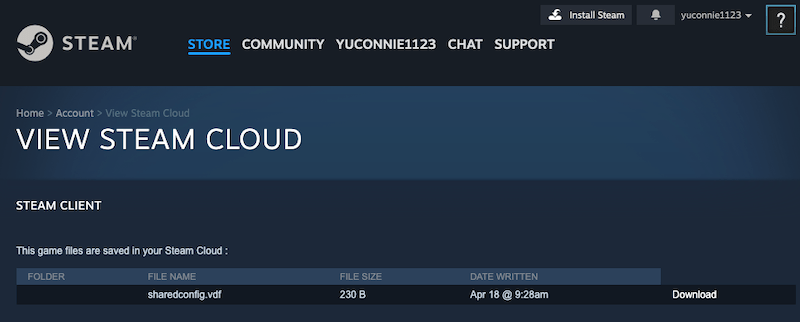 access steam cloud