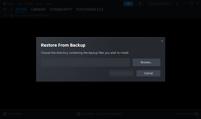 restore from backup 02