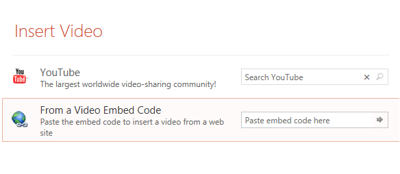insert youtube video embed code