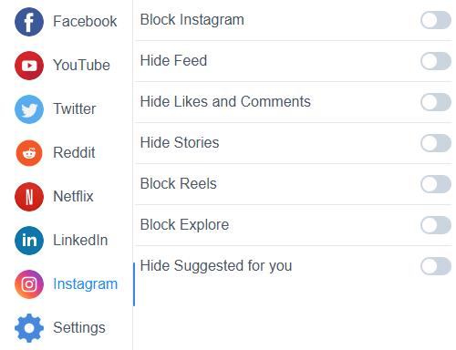enable Block Instagram