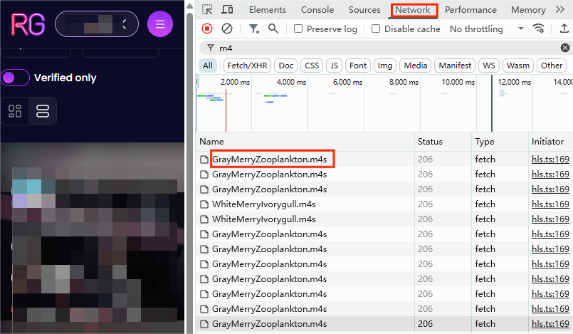 download Redgifs videos from network tool