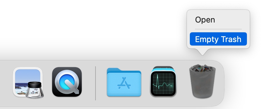 empty the trash mac01