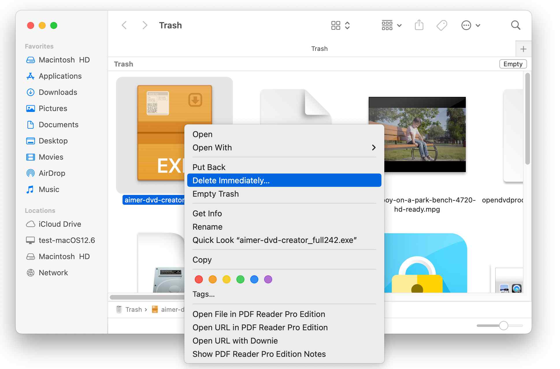 empty the trash mac02