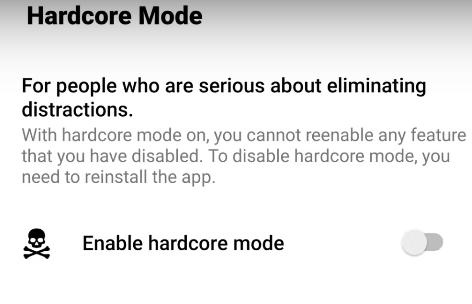 Hardcore mode