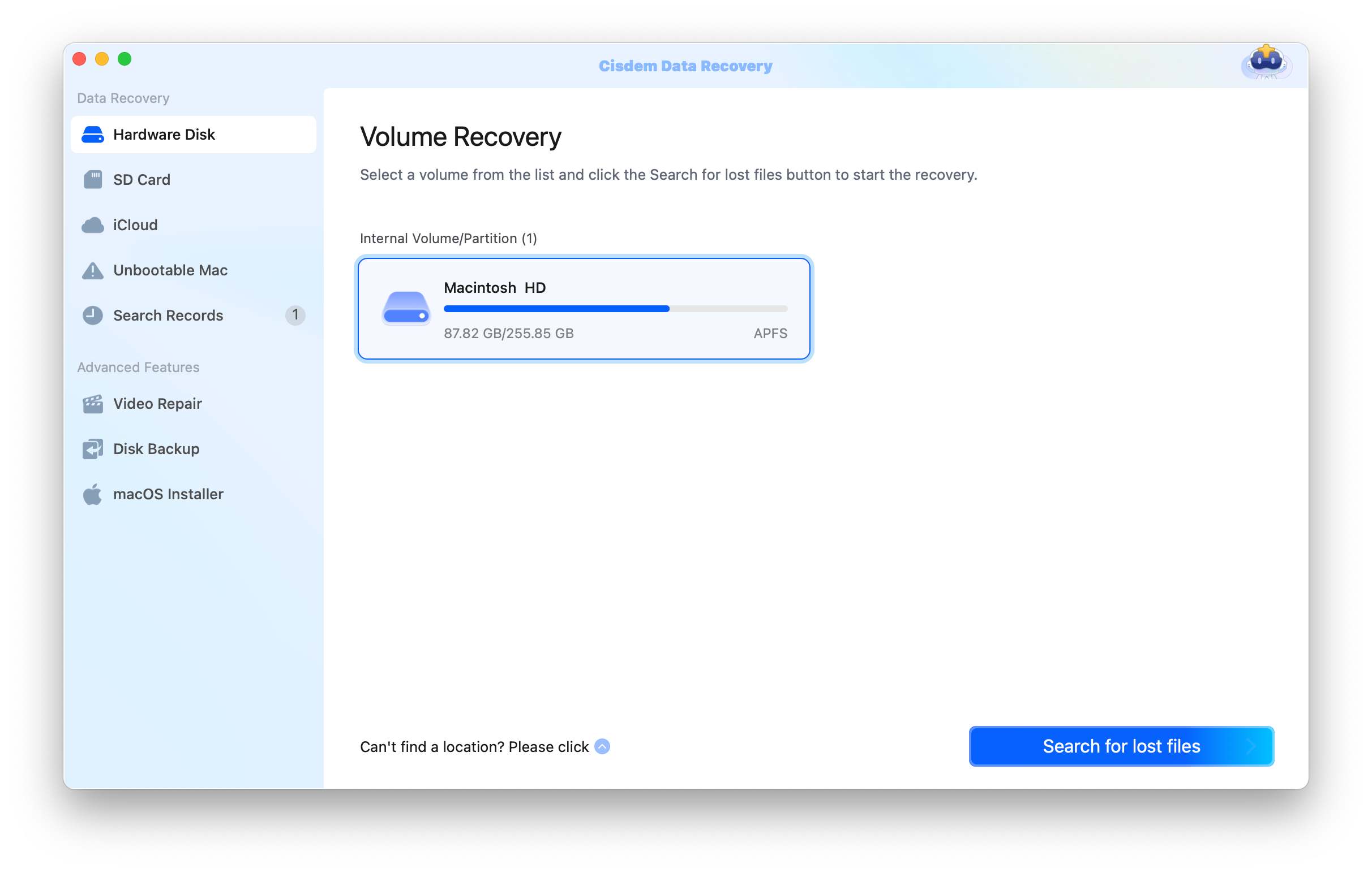 restore from trash mac cisdem01