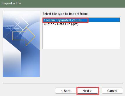select Comma Seperated Values