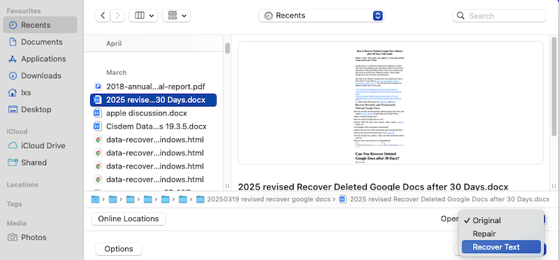 text recovery converter mac 02