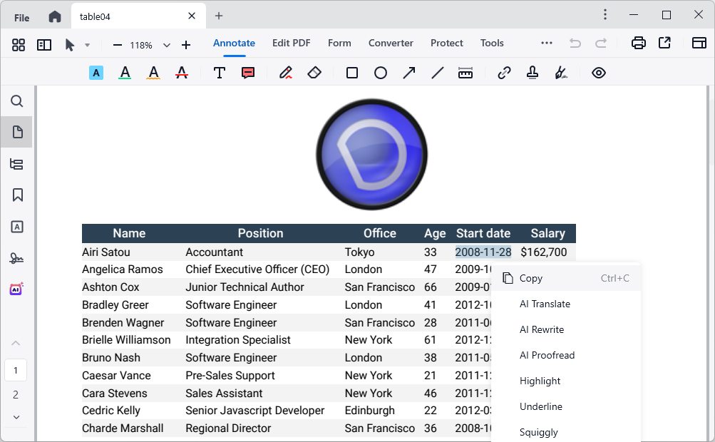 cant copy and paste from pdf cisdem04