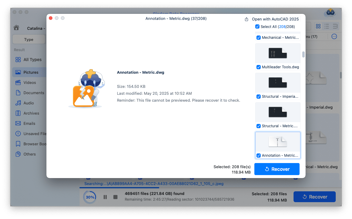 recover autocad cisdem 03