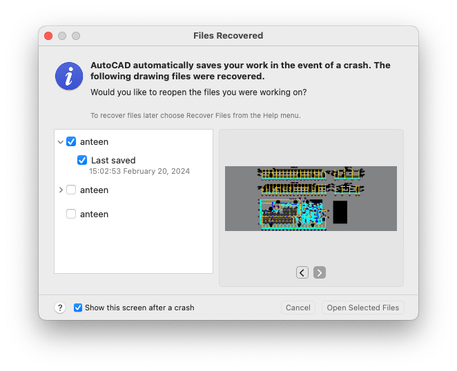 recover with command 02