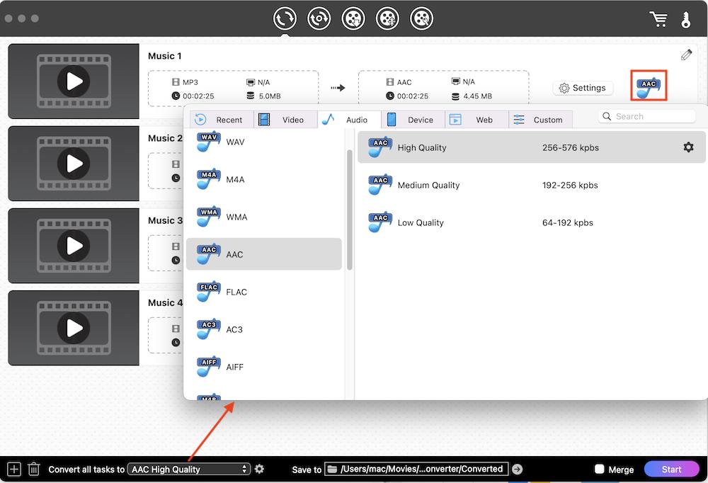 cisdem convert mp3 to aac