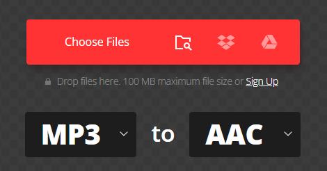 convert mp3 to aac online