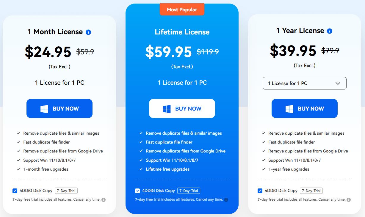 4DDiG duplicate file deleter price